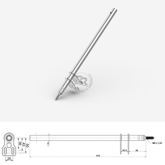 RR Steering rod M8 L=510MM (Type CRG)