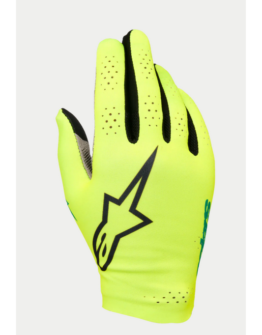 Alpinestars Sim racing handschoenen graphic 1 safety yellow black turquoise