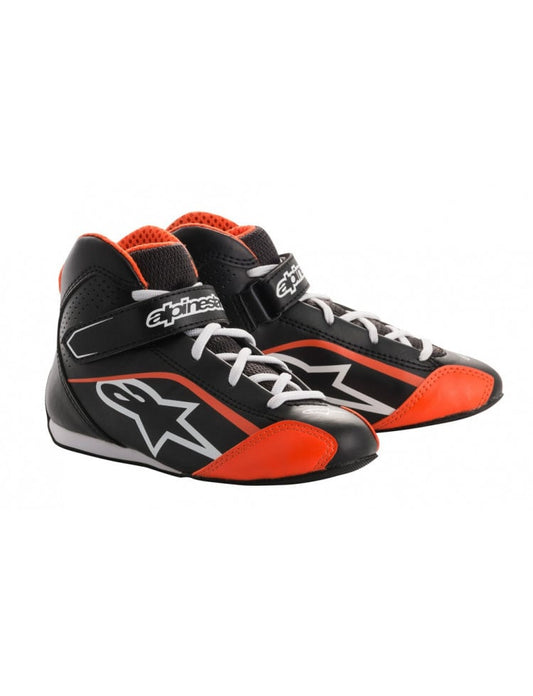 Alpinestars Tech-1 KS (kids' kart shoes) BLACK/WHITE/FLUO ORANGE