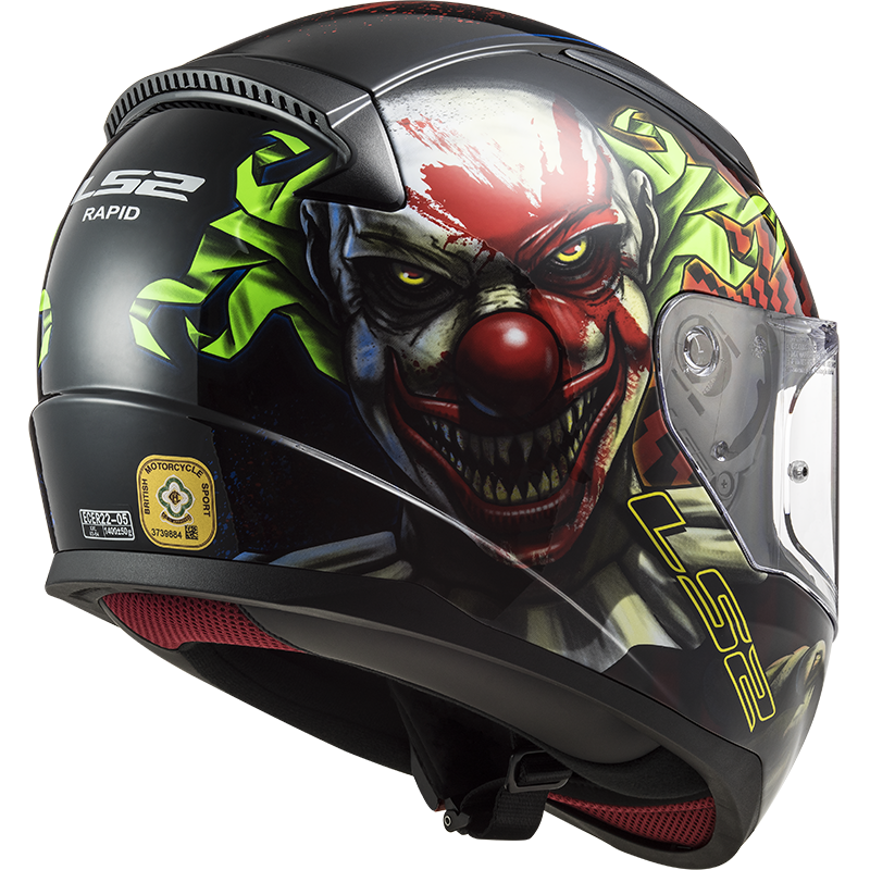 LS2 FF353 Rapid Happy Dreams - Gloss black clown (glow in the dark)