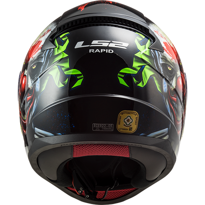 LS2 FF353 Rapid Happy Dreams - Gloss black clown (glow in the dark)