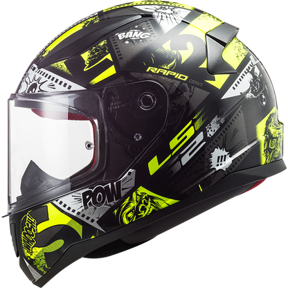 LS2 FF353 Rapid mini Kids helmet Vignette black/fluorescent yellow