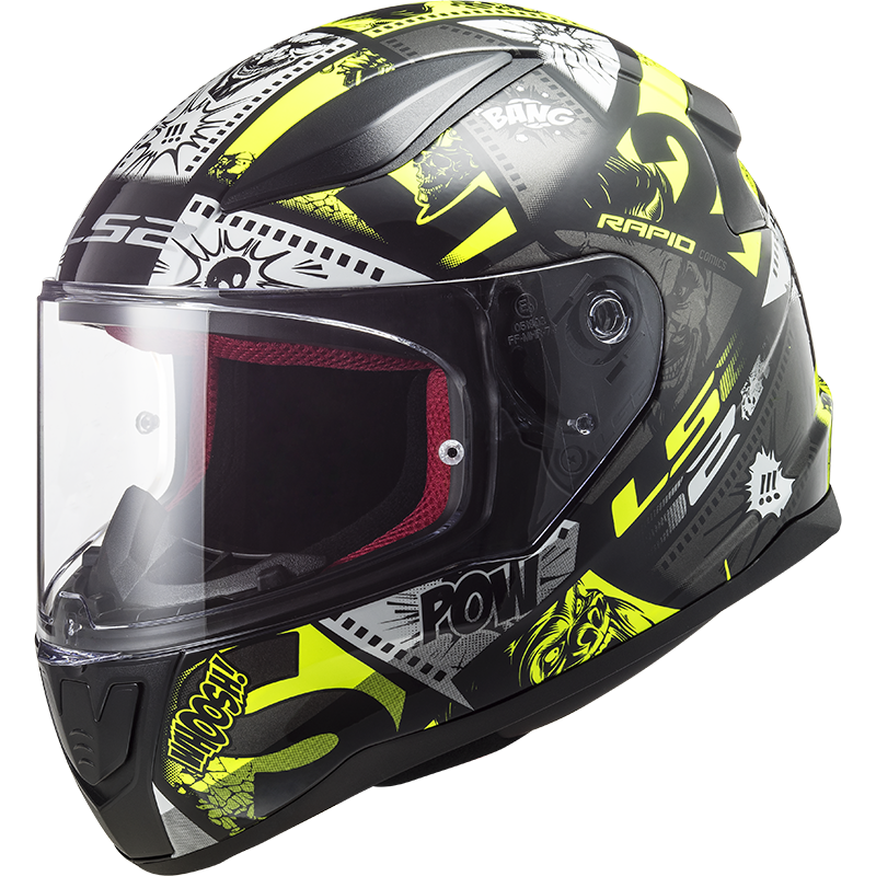 LS2 FF353 Rapid mini Kids helmet Vignette black/fluorescent yellow