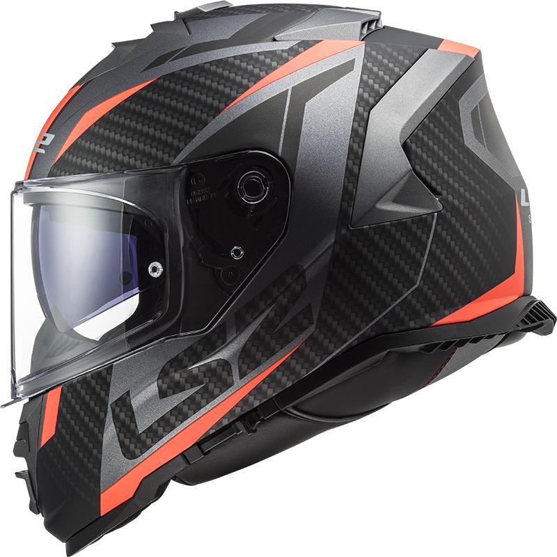 LS2 FF800 Storm II racer Matt titanium fluoro orange