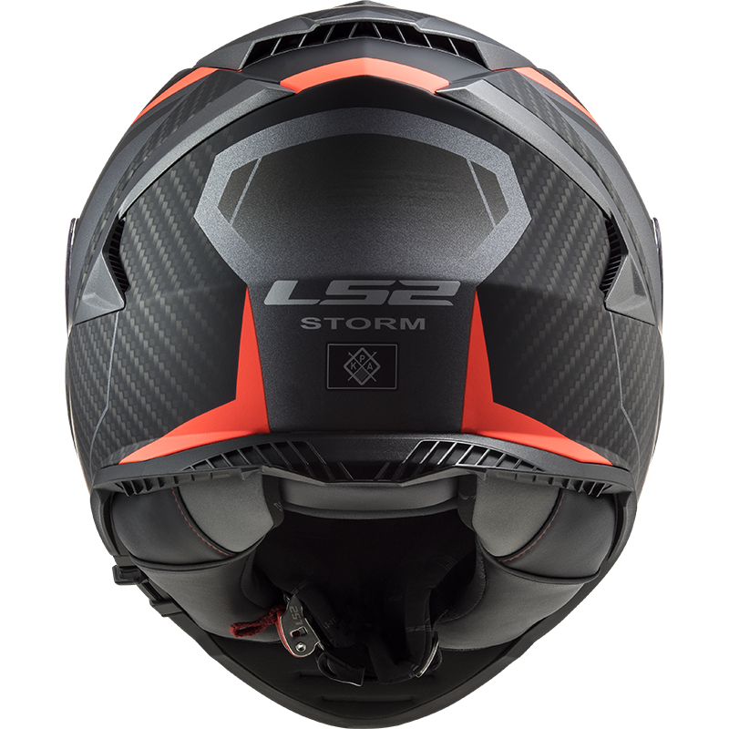 LS2 FF800 Storm II racer Matt titanium fluoro orange