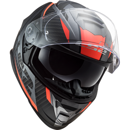 LS2 FF800 Storm II racer Matt titanium fluoro orange