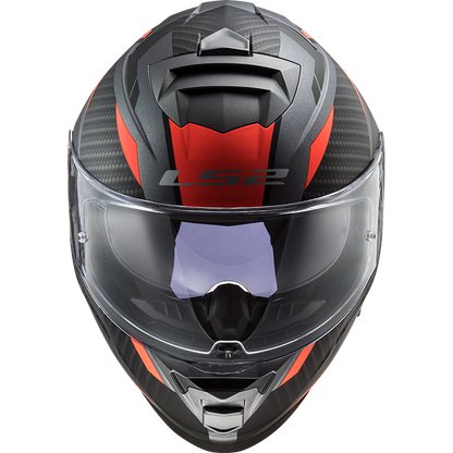 LS2 FF800 Storm II racer Matt titanium fluoro orange