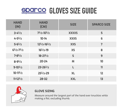 Sparco record kart gloves black/yellow