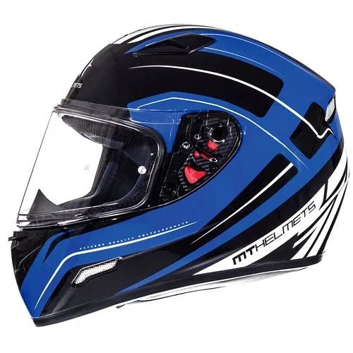MT Helmets Mugello Marker Black/Blue - Full-face helmet for karting and motorsports – KartKings