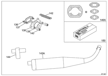 Iame 60CC Swift exhaust tailpipe