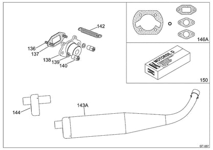 Iame 60CC Swift exhaust spring