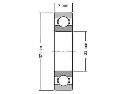 IPK voorwielnaaf lager 25x37x7mm SKF - KartKings