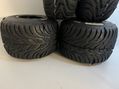 Used Komet rain tires K1W with new Topkart aluminum rims 130-180MM