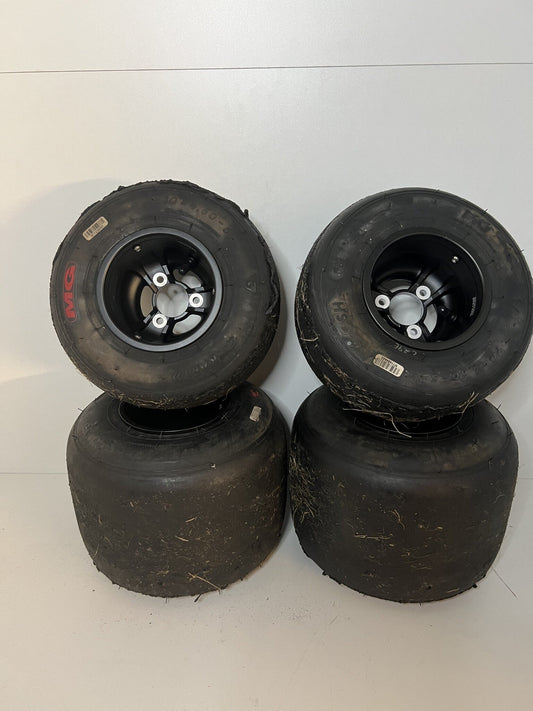 Used MG SH slick tires with new magnesium rims 130-212MM