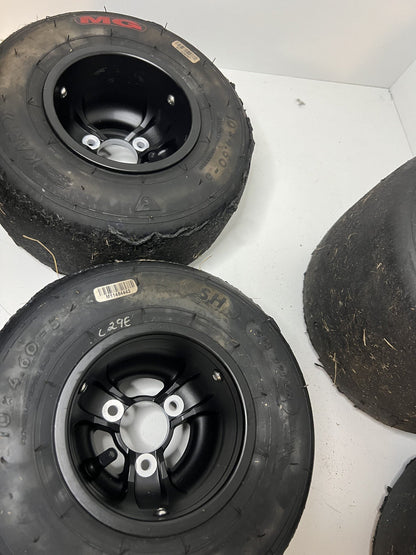 Used MG SH slick tires with new magnesium rims 130-212MM