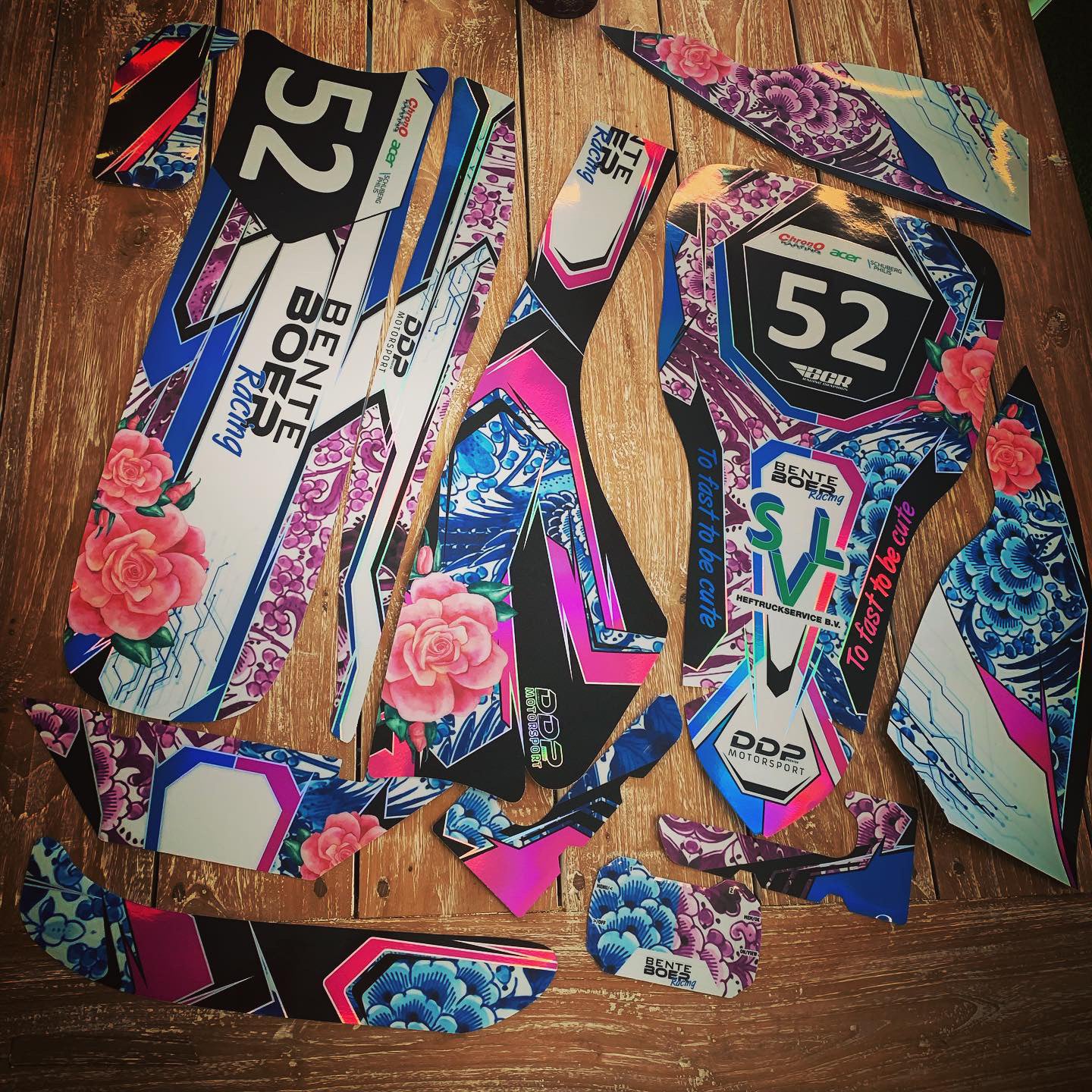 Anpassad karting-klistermärkesdesign