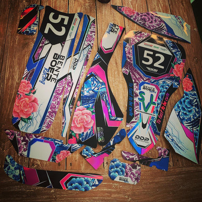 Anpassad karting-klistermärkesdesign