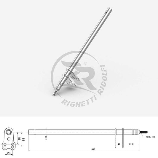 RR Steering rod M10 L=500MM (Type OTK)