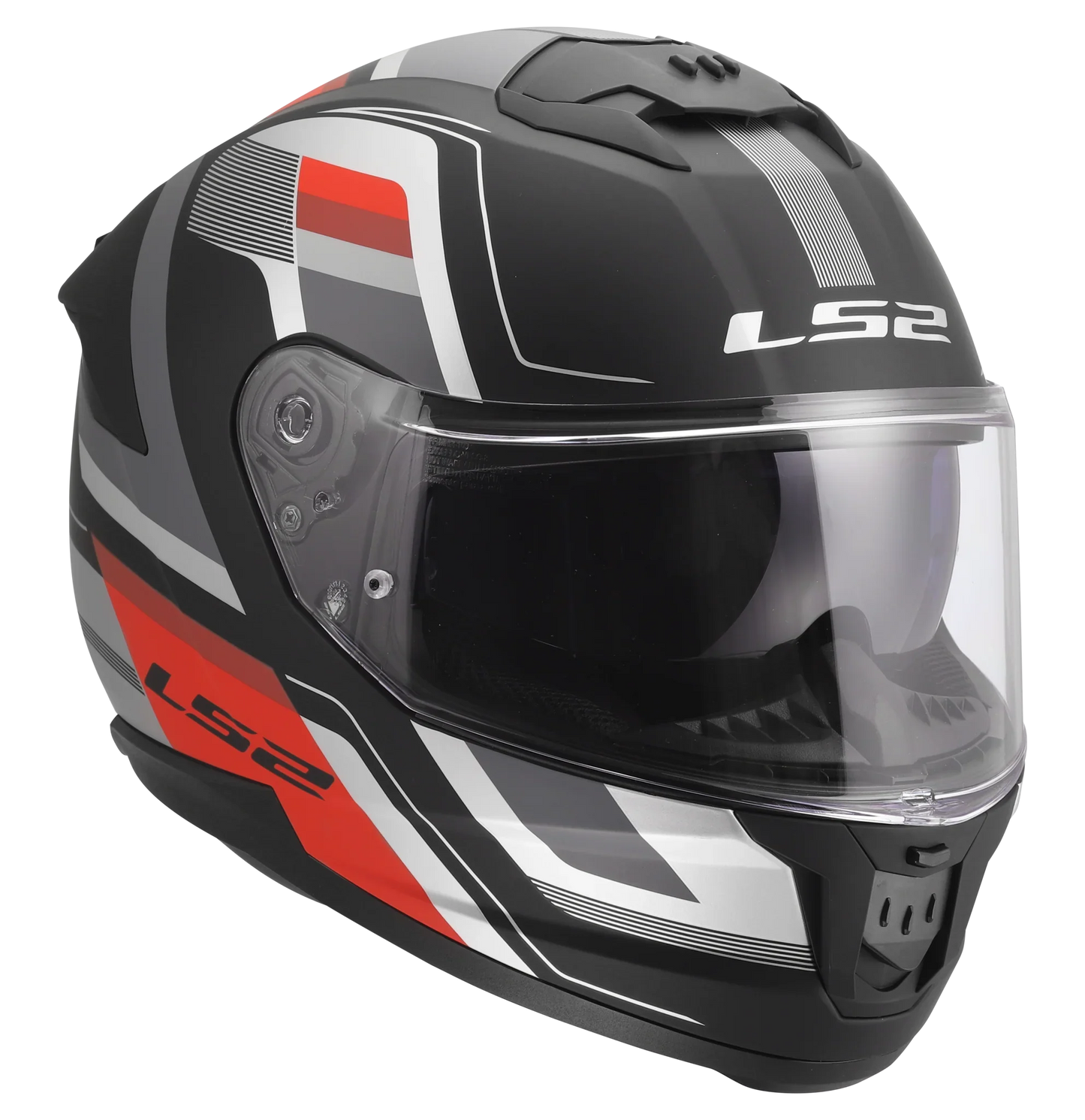 LS2 FF808 Stream II Vintage matt zwart/rood - KartKings