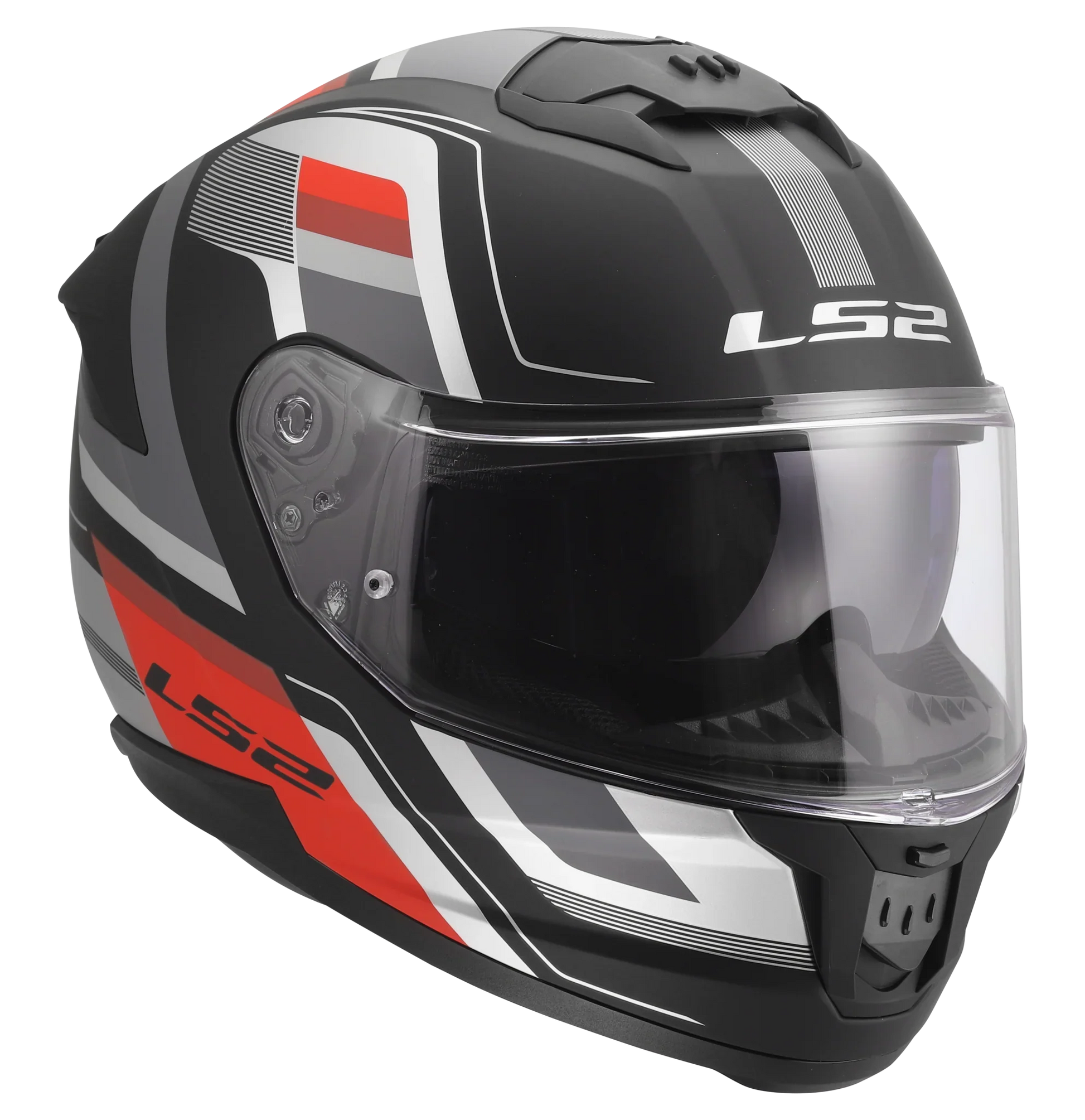 LS2 FF808 Stream II Vintage matt zwart/rood - KartKings