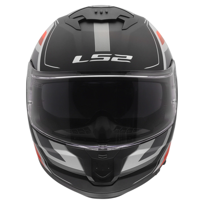 LS2 FF808 Stream II Vintage matt zwart/rood - KartKings