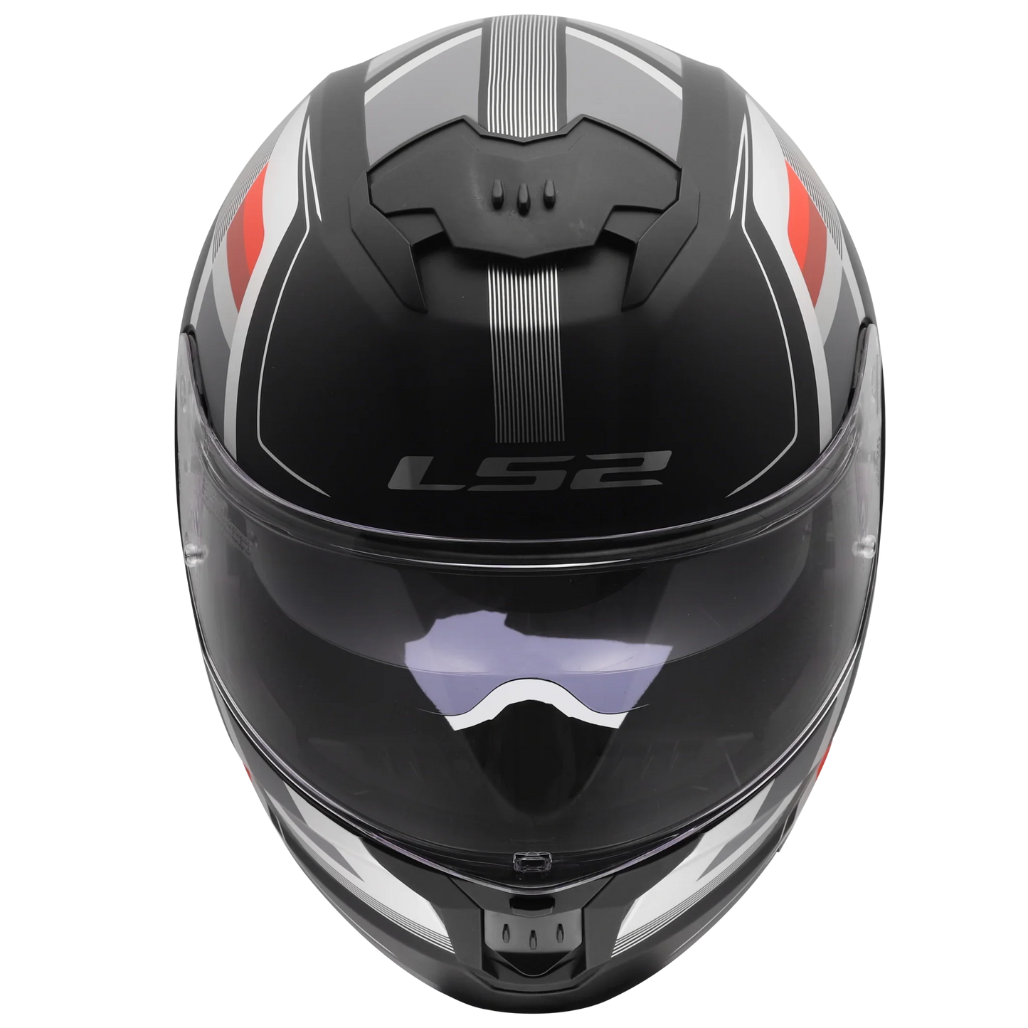 LS2 FF808 Stream II Vintage matt zwart/rood - KartKings