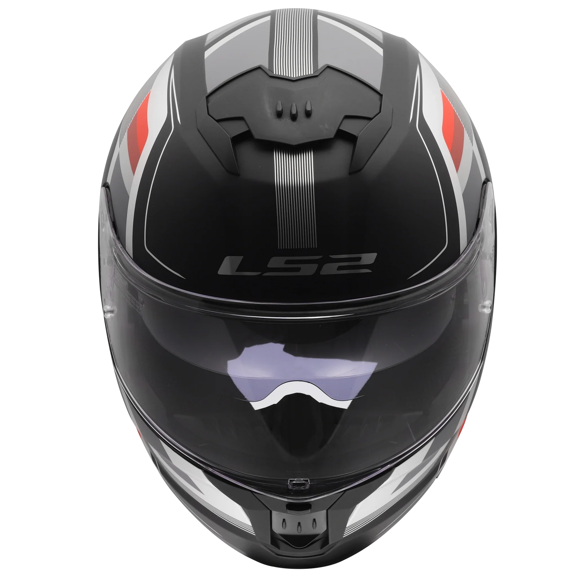 LS2 FF808 Stream II Vintage matt zwart/rood - KartKings