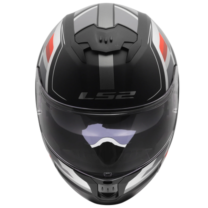 LS2 FF808 Stream II Vintage matt zwart/rood - KartKings