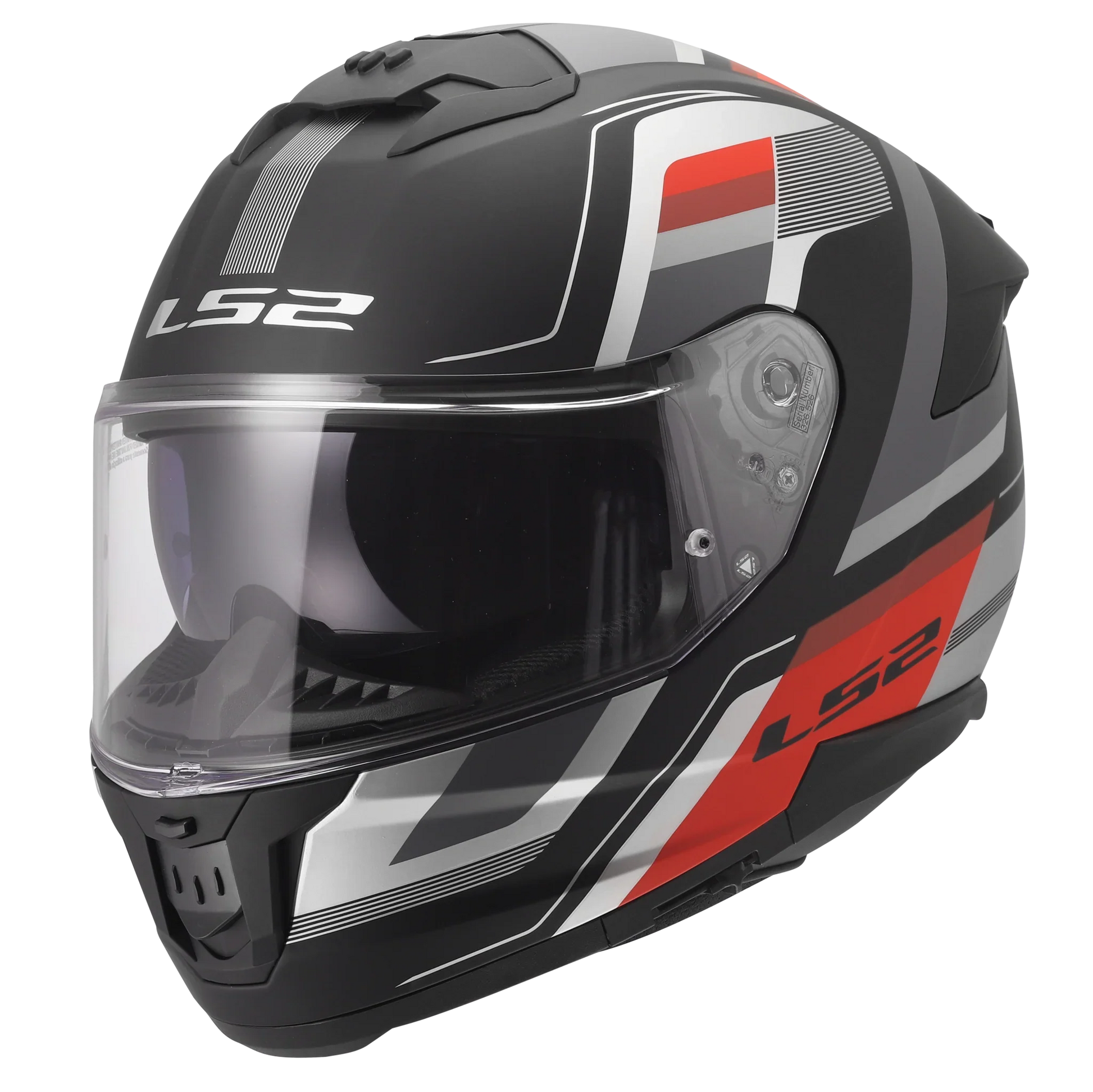 LS2 FF808 Stream II Vintage matt zwart/rood - KartKings