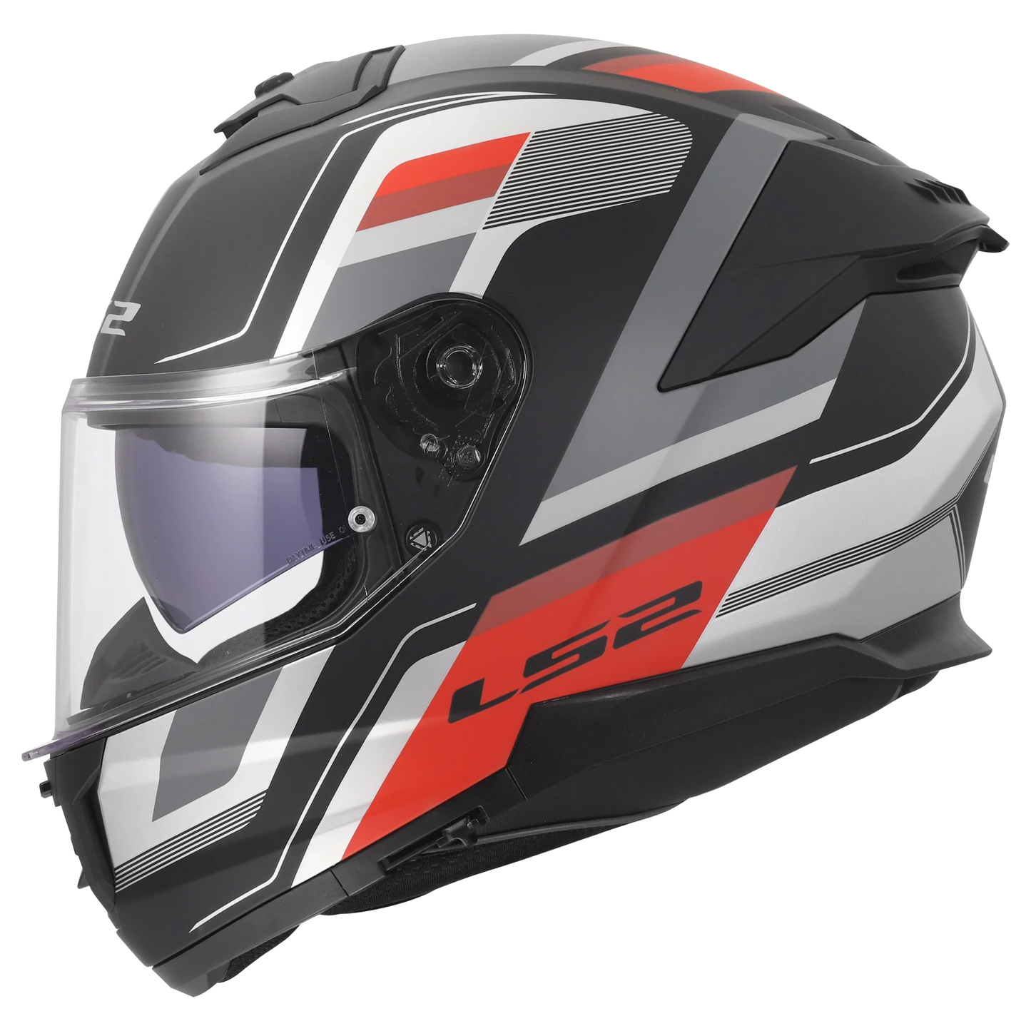 LS2 FF808 Stream II Vintage matt zwart/rood - KartKings