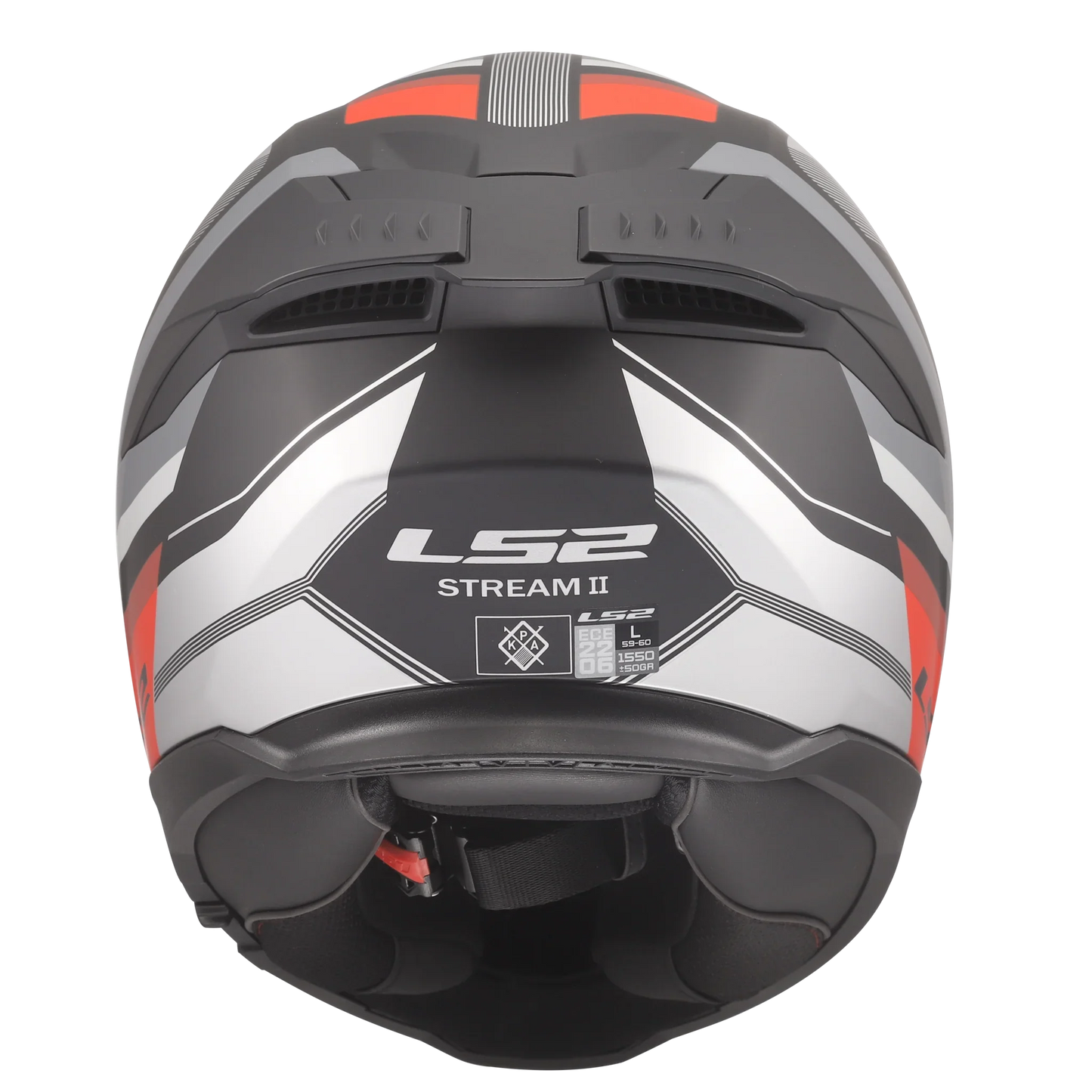 LS2 FF808 Stream II Vintage matt zwart/rood - KartKings