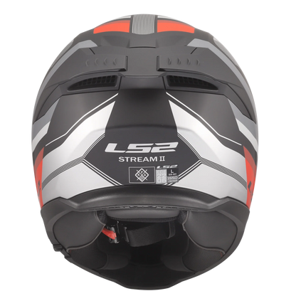 LS2 FF808 Stream II Vintage matt zwart/rood - KartKings