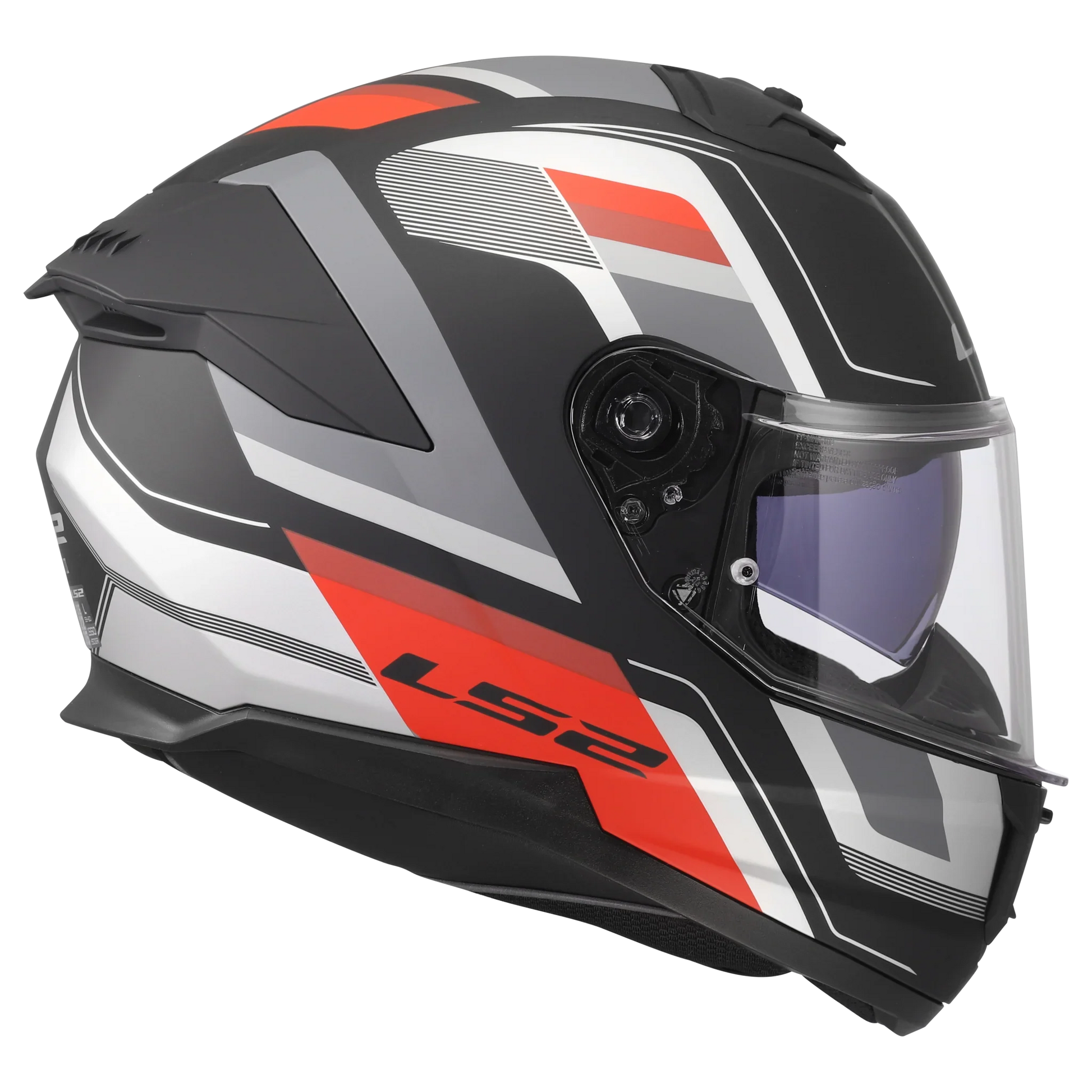 LS2 FF808 Stream II Vintage matt zwart/rood - KartKings