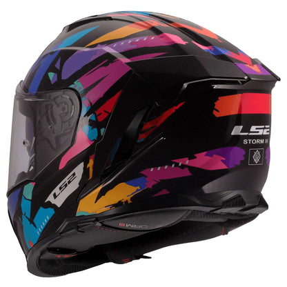 LS2 Helm FF818 Storm III Kaos zwart/paars/blauw