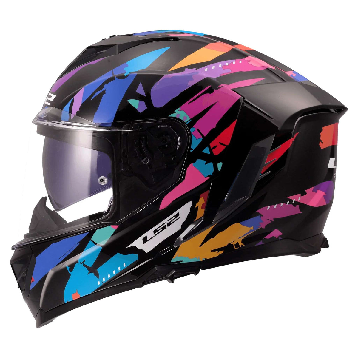 LS2 Helm FF818 Storm III Kaos zwart/paars/blauw