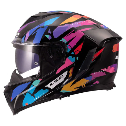 LS2 Helm FF818 Storm III Kaos zwart/paars/blauw