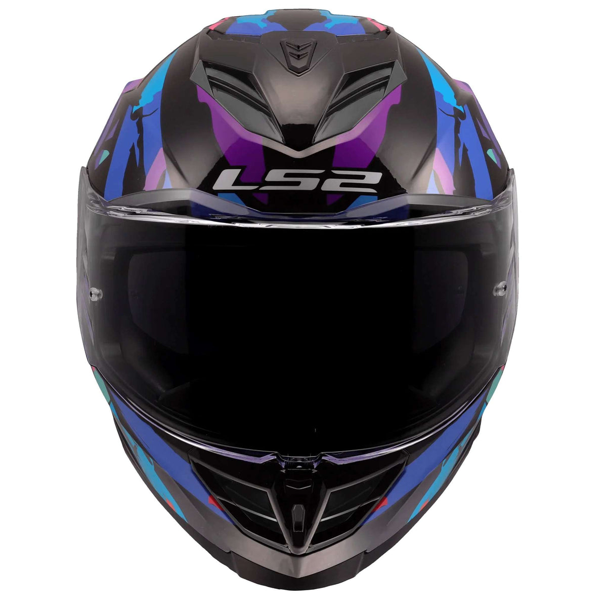 LS2 Helm FF818 Storm III Kaos zwart/paars/blauw