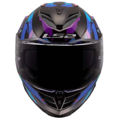 LS2 Helm FF818 Storm III Kaos zwart/paars/blauw