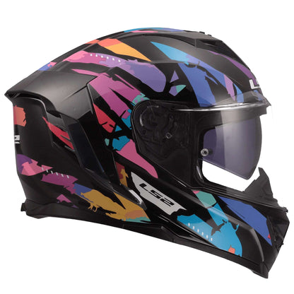 LS2 Helm FF818 Storm III Kaos zwart/paars/blauw