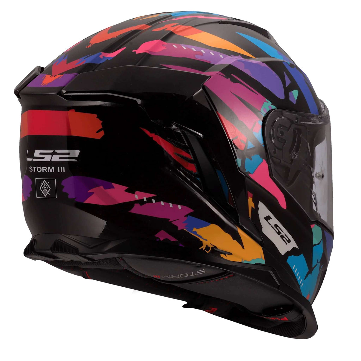 LS2 Helm FF818 Storm III Kaos zwart/paars/blauw
