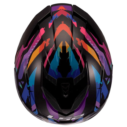 LS2 Helm FF818 Storm III Kaos zwart/paars/blauw