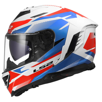 LS2 FF818 Storm III Komai wit/blauw/rood - KartKings