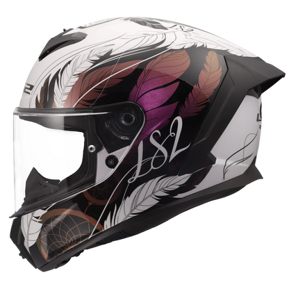 LS2 FF820 Rapid III Boho wit/zwart/roze - KartKings