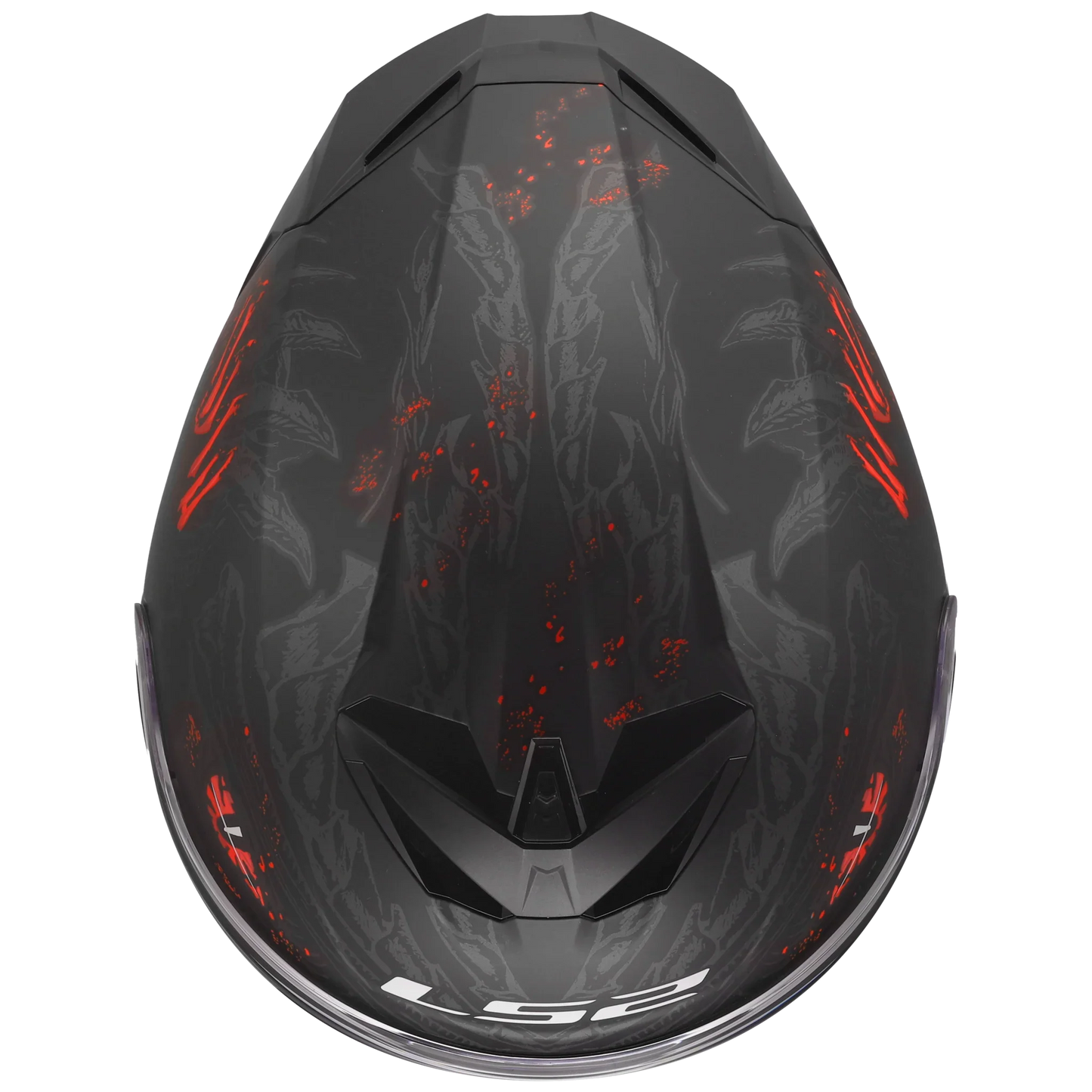 LS2 FF820 Rapid III Kaiju matt zwart/rood - KartKings