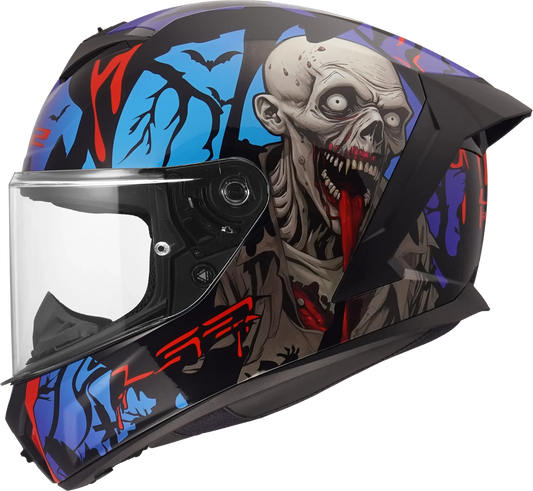 LS2 FF820 Rapid III Zombie zwart/rood/blauw - KartKings