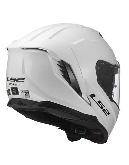 LS2 Helm FF818 Storm III glanzend wit