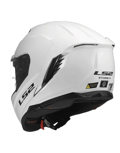 LS2 Helm FF818 Storm III glanzend wit