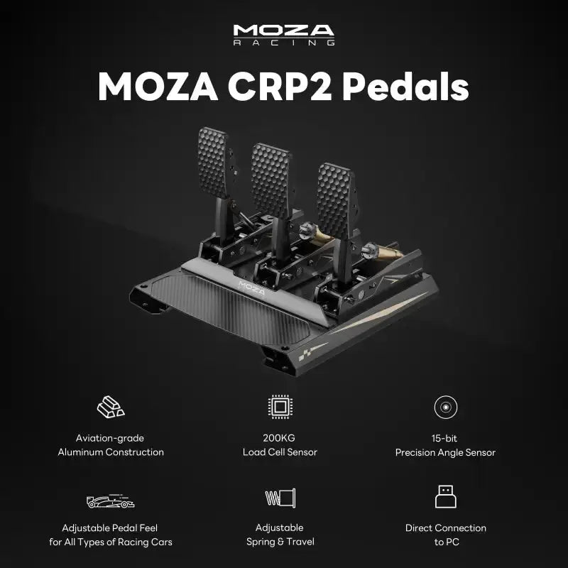 Moza Racing CRP2 Load Cell Pedals