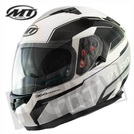 MT Helmets SV super gloss black/gray/white