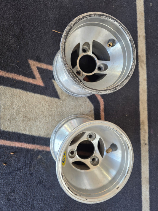 Used Aluminum front rims set 130mm